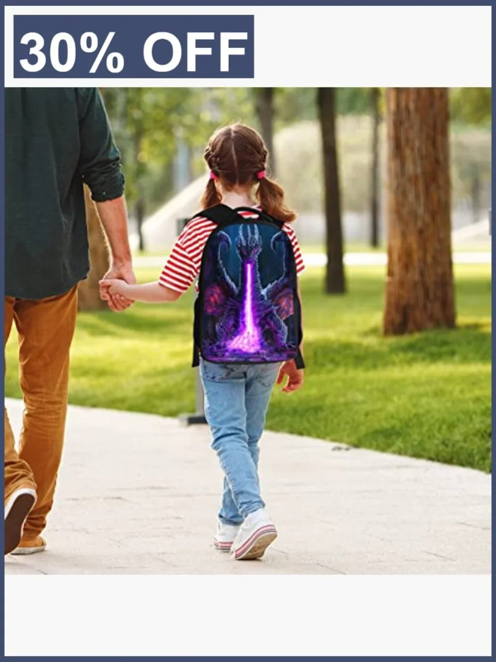 Kids Dragon Backpack Boys Girls Elementary School Bookbag Water Repellent Nylon